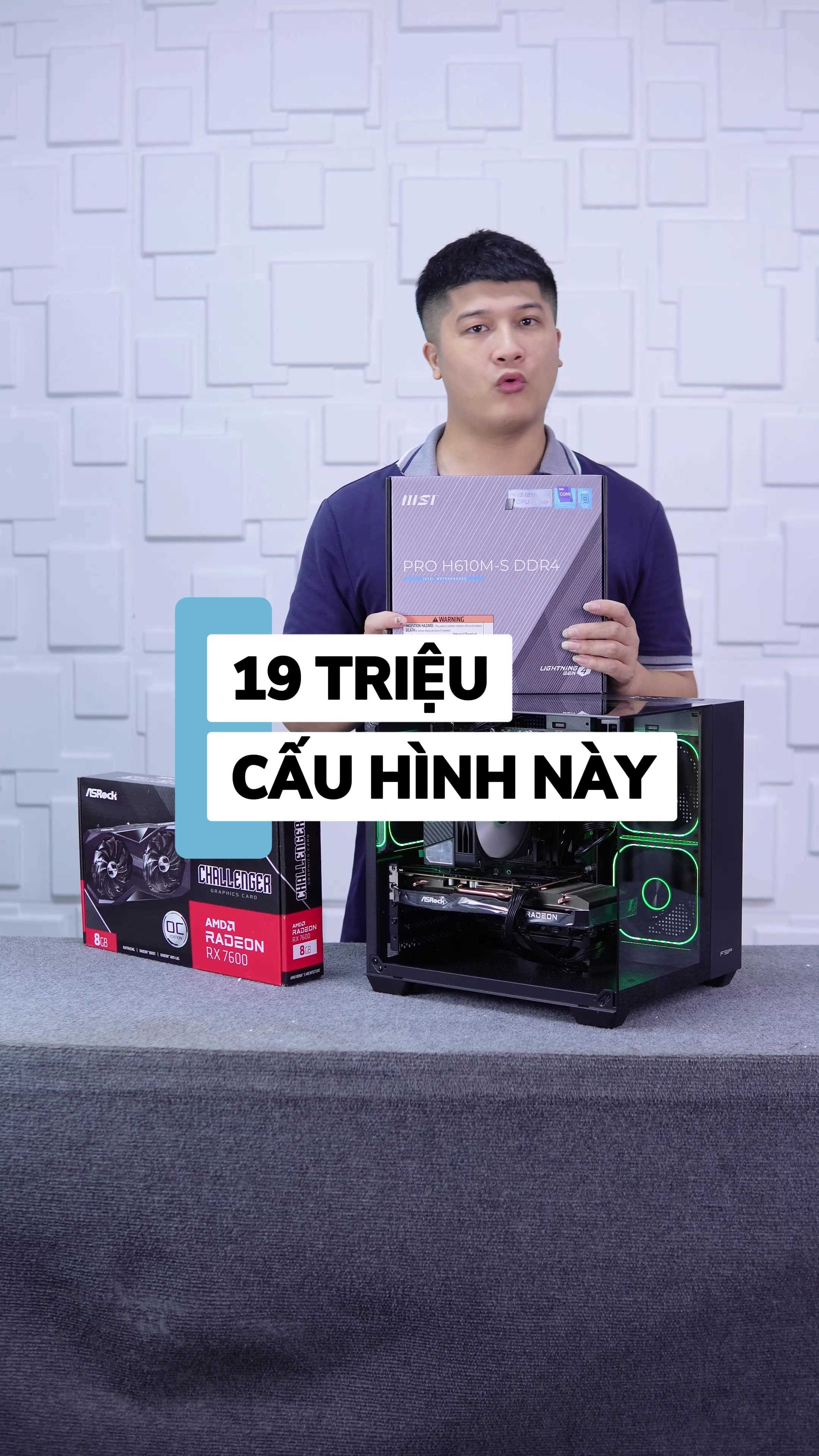 PC Gaming 19.5 Trịu Cân Mọi Game 2026 | i3 12100F & RX 7600 8GB - Duy Trí PC